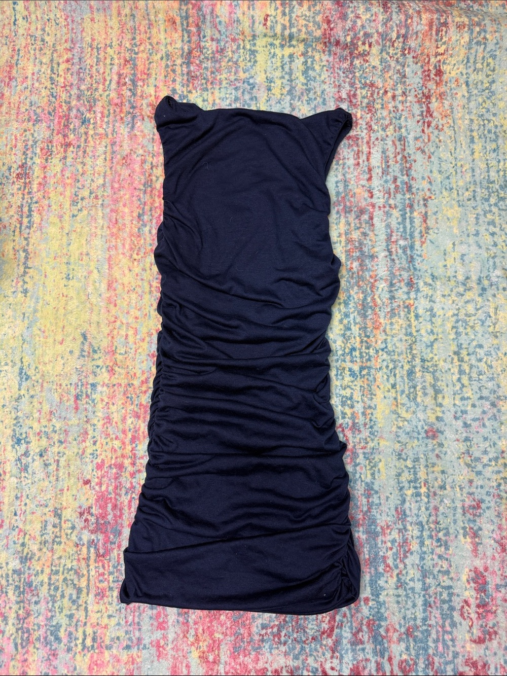 VENUS Navy Ruched Mini Bodycon Dress